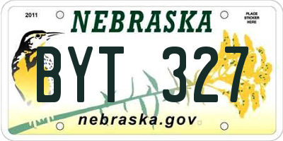 NE license plate BYT327