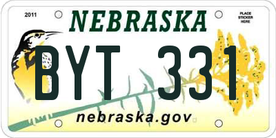 NE license plate BYT331