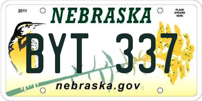 NE license plate BYT337