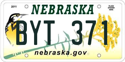NE license plate BYT371