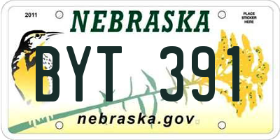 NE license plate BYT391