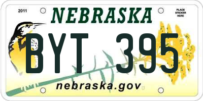 NE license plate BYT395