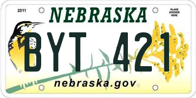 NE license plate BYT421