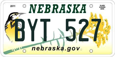 NE license plate BYT527