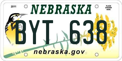 NE license plate BYT638