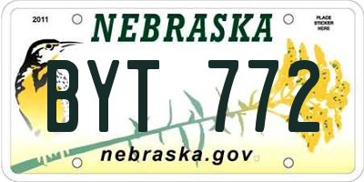 NE license plate BYT772