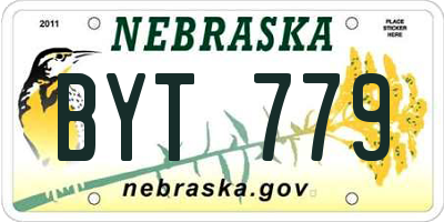 NE license plate BYT779