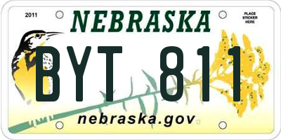 NE license plate BYT811