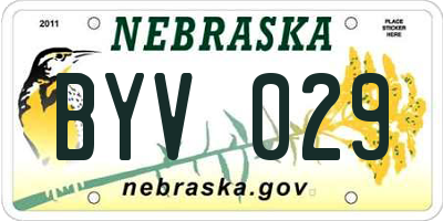 NE license plate BYV029