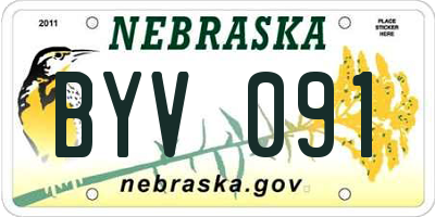 NE license plate BYV091