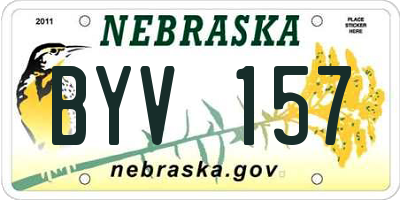 NE license plate BYV157