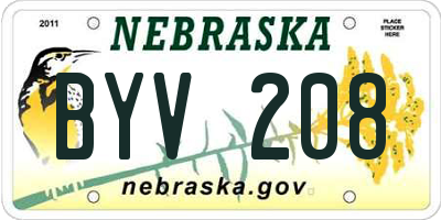 NE license plate BYV208