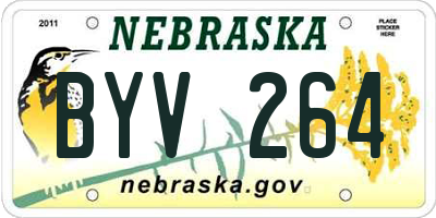 NE license plate BYV264