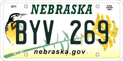 NE license plate BYV269