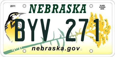 NE license plate BYV271