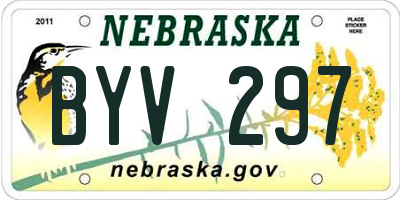 NE license plate BYV297
