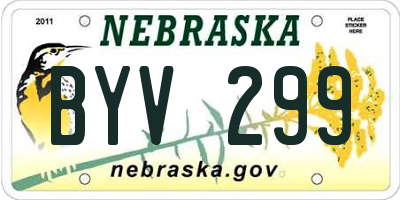 NE license plate BYV299