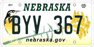 NE license plate BYV367