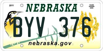 NE license plate BYV376