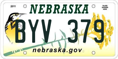 NE license plate BYV379