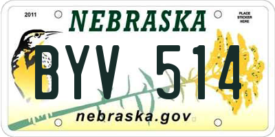 NE license plate BYV514