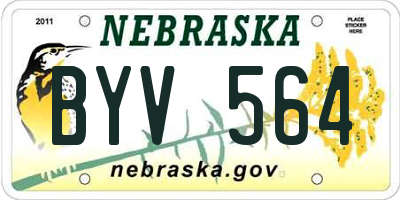 NE license plate BYV564
