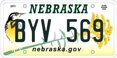 NE license plate BYV569