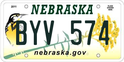 NE license plate BYV574