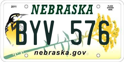 NE license plate BYV576