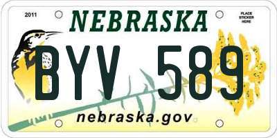 NE license plate BYV589