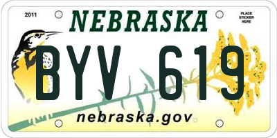 NE license plate BYV619