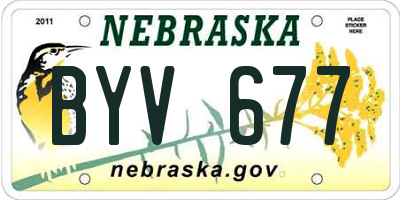 NE license plate BYV677