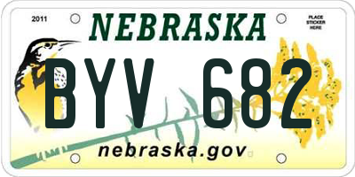 NE license plate BYV682