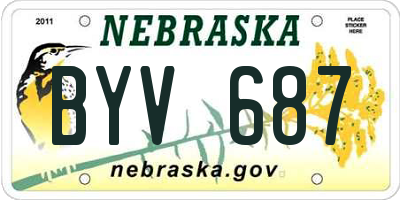 NE license plate BYV687
