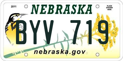 NE license plate BYV719