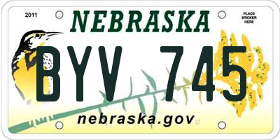 NE license plate BYV745