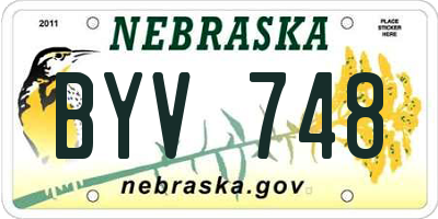 NE license plate BYV748