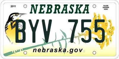 NE license plate BYV755