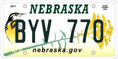 NE license plate BYV770