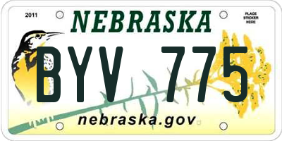 NE license plate BYV775