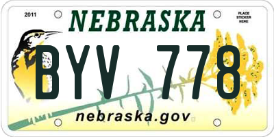 NE license plate BYV778