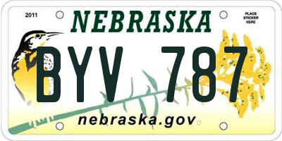 NE license plate BYV787