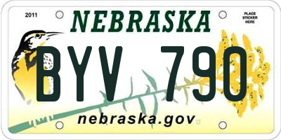 NE license plate BYV790