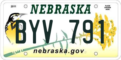 NE license plate BYV791