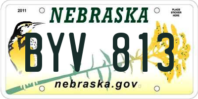 NE license plate BYV813