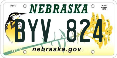 NE license plate BYV824