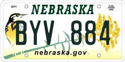 NE license plate BYV884