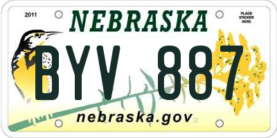 NE license plate BYV887