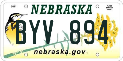 NE license plate BYV894