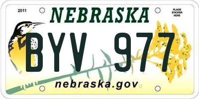 NE license plate BYV977